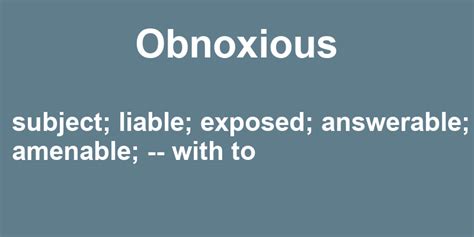 abnoxious meaning